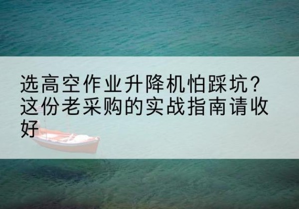 衡阳高空作业升降机厂家推荐-选高空作业升降机怕踩坑？这份老采购的实战指南请收好