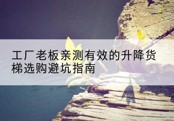 衡阳升降货梯怎么选-工厂老板亲测有效的升降货梯选购避坑指南